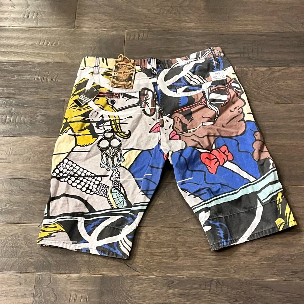 Akoo Shorts Cartoon Pearl Driver new Mens Size 36
